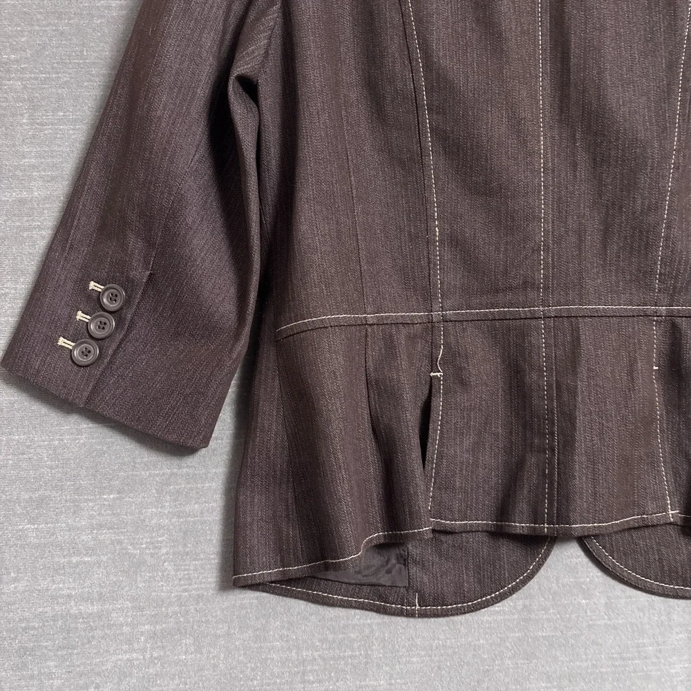 Vintage y2k Loft Blazer 8 Petite Brown Career Office‎ Work Retro Neutral Minimal